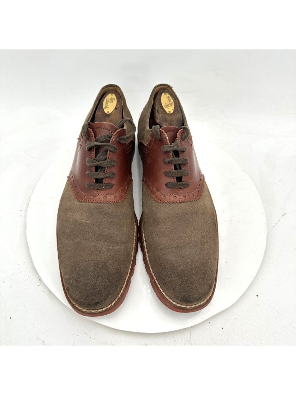 To Boot New York Men Size 9 Brown Leather Two Tone Brogue Oxford Dress Shoes